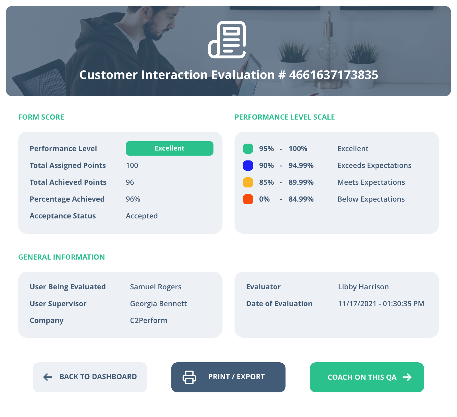 Customer Interaction Evaluation